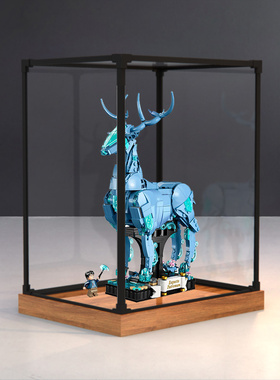 适用乐高76414守护神咒雄鹿守护神 手办收纳架亚克力展示柜防尘架