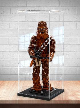 适用乐高75371星球大战系列丘巴卡高清透明展示柜子亚克力防尘架