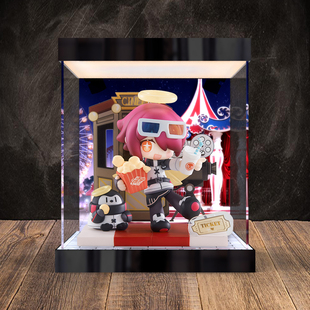 适用明日方舟 来份甜点Q版系列 能天使 手办灯箱亚克力彩绘展示柜