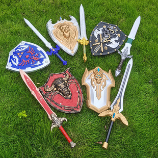 儿童玩具刀宝剑盾牌男孩软橡胶软胶武器cos道具仿真塑料模型礼物