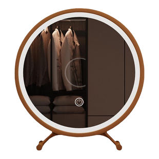 主卧梳妆台镜子桌面台式高颜值复古装饰镜网红轻奢化妆镜大号带灯