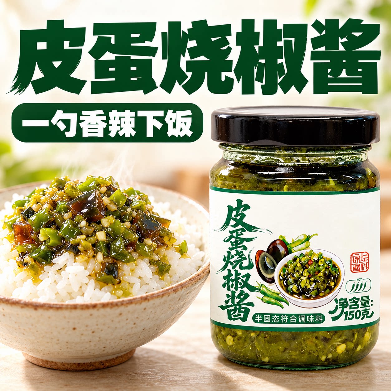 皮蛋烧椒酱下饭厨房调味好帮手