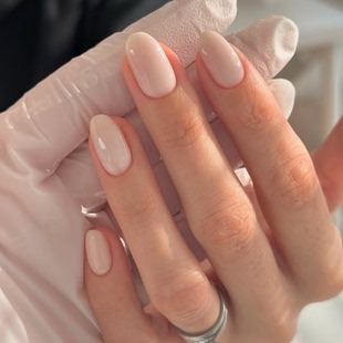 高级纯色简约纯手工穿戴甲气质显白杏仁美甲短款 甲片xg