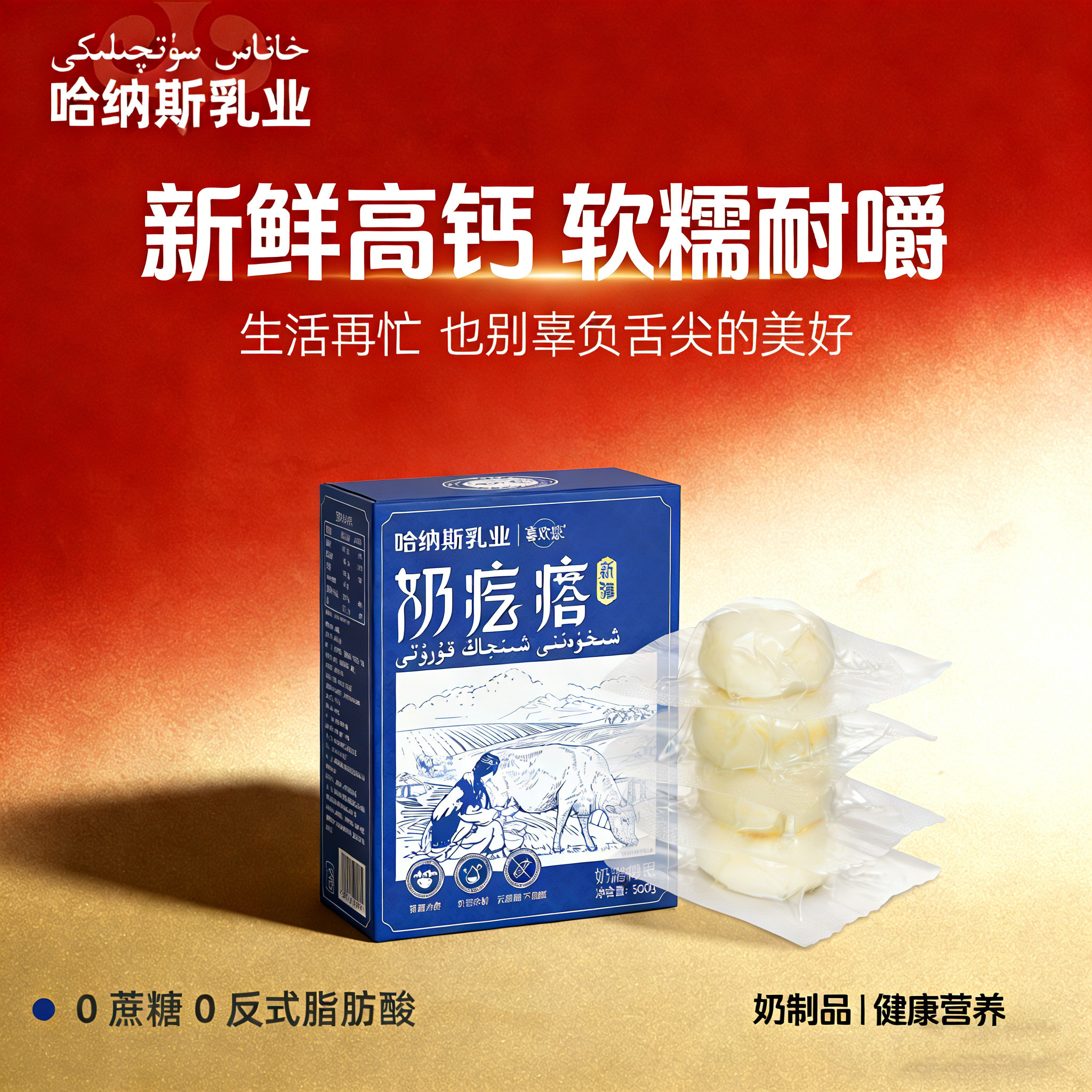 哈纳斯乳业新疆正宗奶疙瘩特产酸奶奶糖糖果休闲小吃食品儿童零食