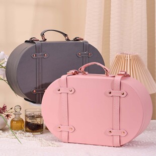 伴手礼盒子高级皮质手提礼品盒结婚送伴娘创意商务礼盒空盒子轻奢