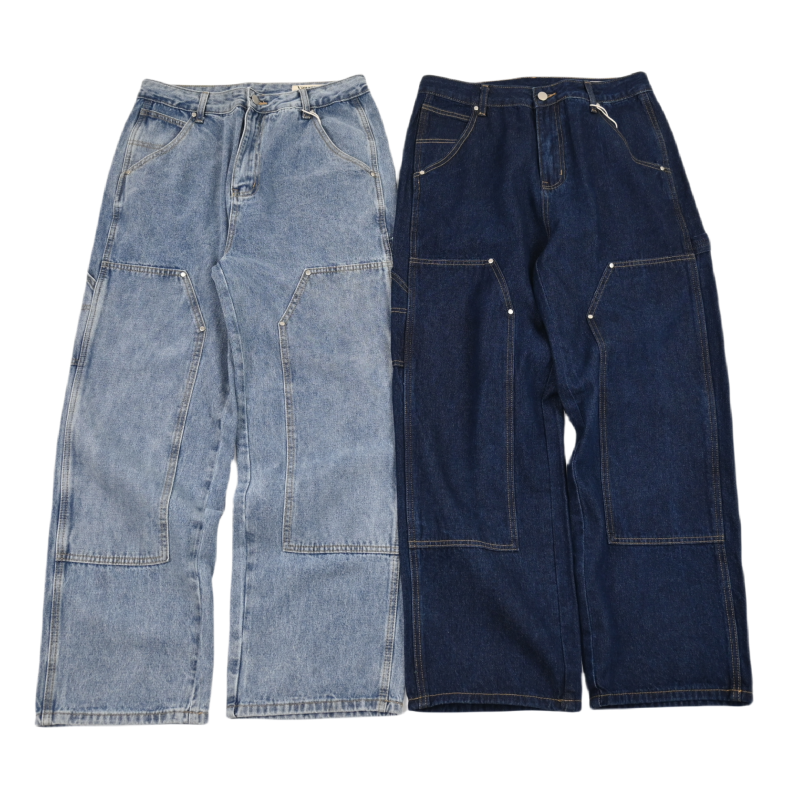 美式复古水洗伐木工装裤