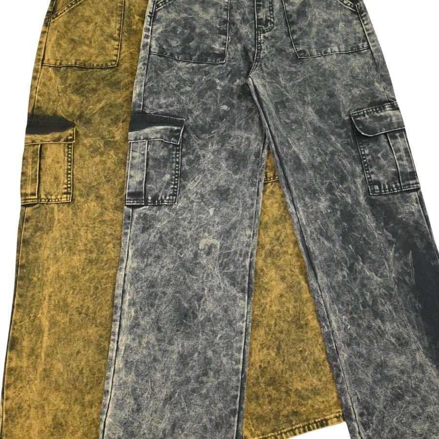 美式猎装帆布工装扎染水洗做旧复古口袋cleanfit百搭阔腿牛仔裤潮,男装,牛仔裤,淘宝优惠券,粉丝福利购,淘宝优惠卷