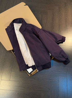 美式廓形飞行员夹克男款秋冬季加绒加厚立领棉服拼接短款棉衣外套