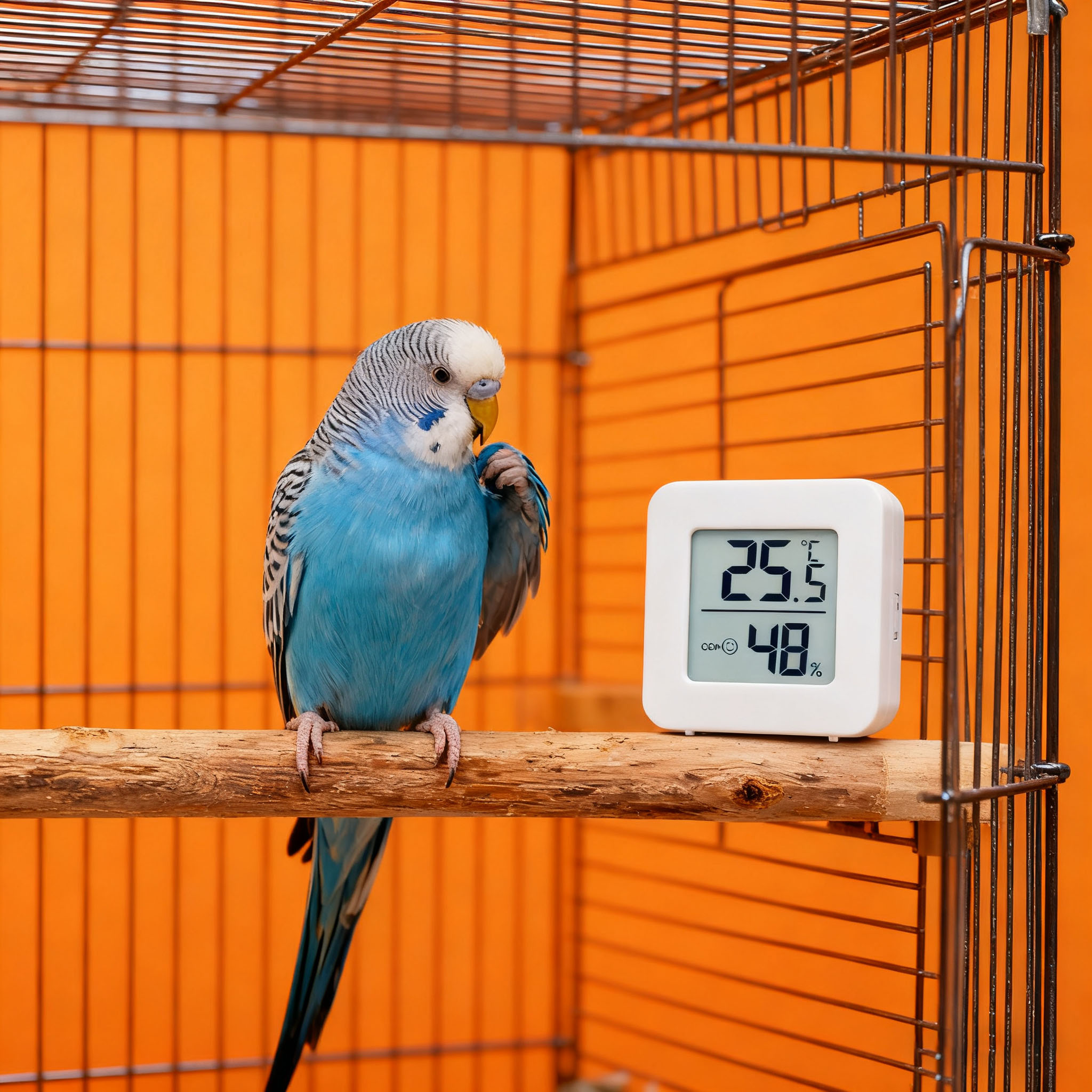 鹦鹉2025新款温度计鸟笼笼内迷你高颜值湿度计壁挂式小型保温