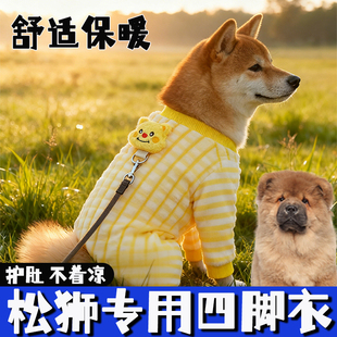 松狮犬专用小狗衣服加厚保暖秋冬防掉毛狗衣服宠物卫衣小型犬牵引