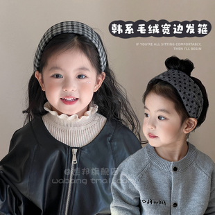 头箍 秋冬季 儿童加宽发箍女童不勒头防滑女款 上学发卡头饰2025新款