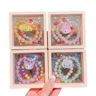 儿童手链公主小女孩珍珠串珠项链套装女童手环女款配饰首饰品手镯