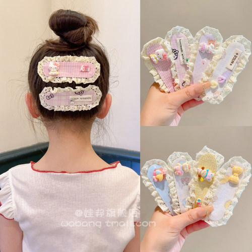 碎发刘海贴儿童前额后脑勺头发整理神器女童短款魔术贴发夹头饰女