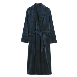 秋冬款加厚珊瑚绒睡袍男款冬季法兰绒睡衣大码浴袍加绒晨袍家居服