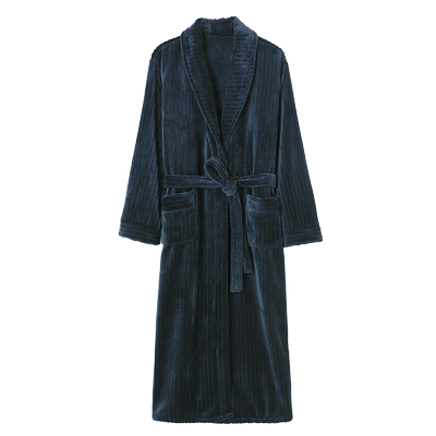 秋冬睡袍法兰绒柔软保暖