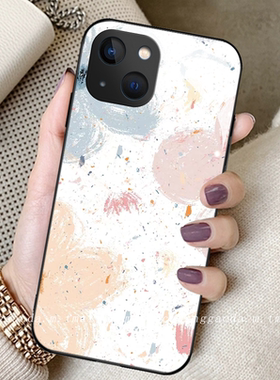 艺术油画花朵适用opporeno9手机壳reno8女reno6proplus新款reno7se钢化玻璃reno5/4/3全包防摔保护套r17简约