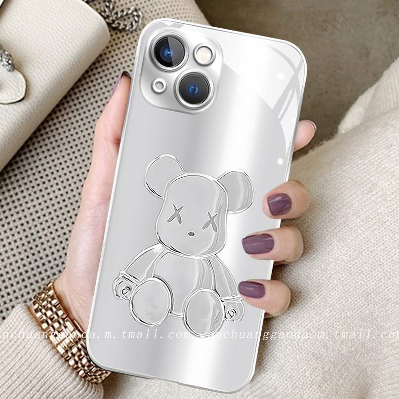 适用电镀玻璃oppo手机壳简约