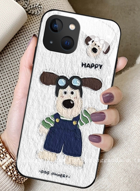 油画掌门狗适用opporeno14手机壳reno8女reno6proplus新款reno7钢化玻璃reno5/12/13全包防摔保护套11可爱10