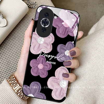 防摔钢化玻璃华为手机壳简约