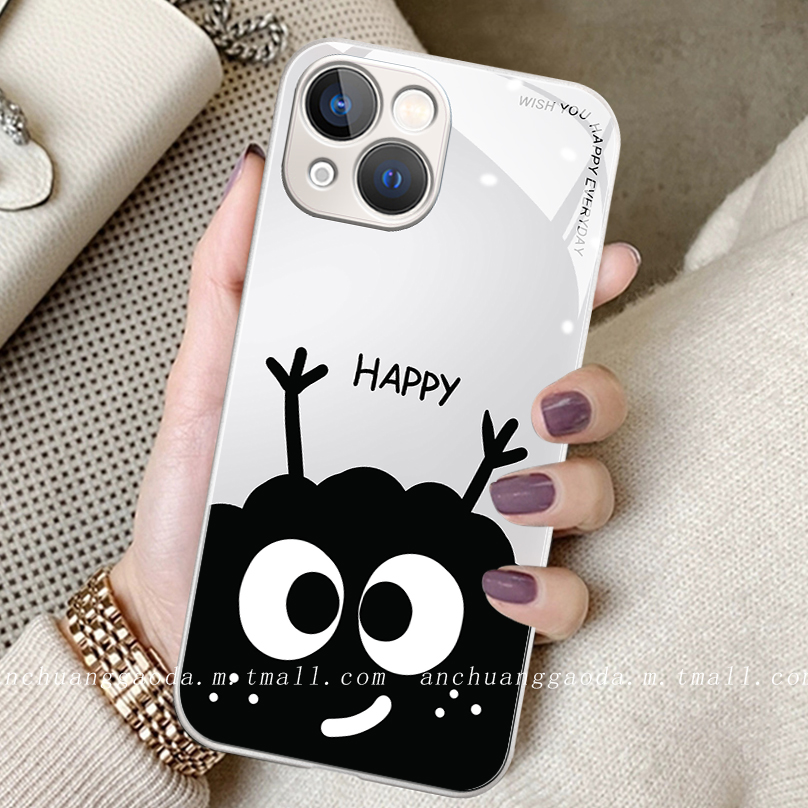 适用液态玻璃华为手机壳简约