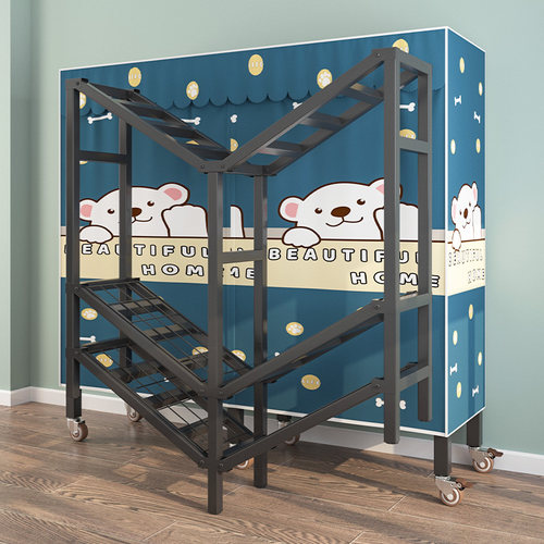 免安装带轮子可移动折叠布衣柜