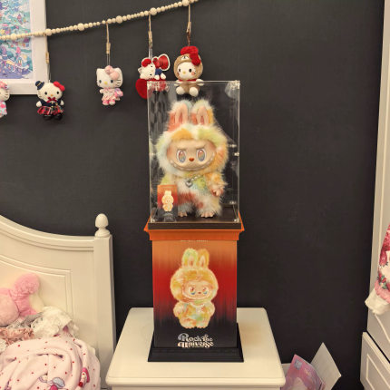 3D打印罗马柱底座适用于拉布布彩色ROCK大娃展示柜防尘罩底座