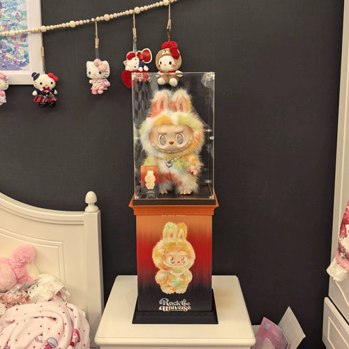 3D打印罗马柱底座适用于拉布布彩色ROCK大娃展示柜防尘罩底座