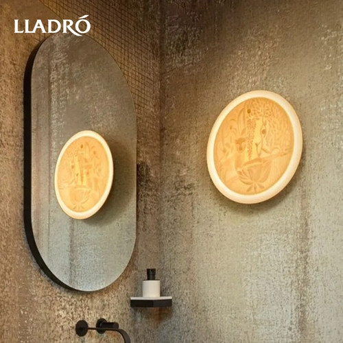 LLADRO雅致 丛林壁灯 玄关过道氛围灯哑光瓷艺术壁灯乔迁礼物