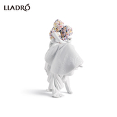 LLADRO雅致 爱之花语II 双人亲吻瓷偶摆件乔迁结婚情人节礼物