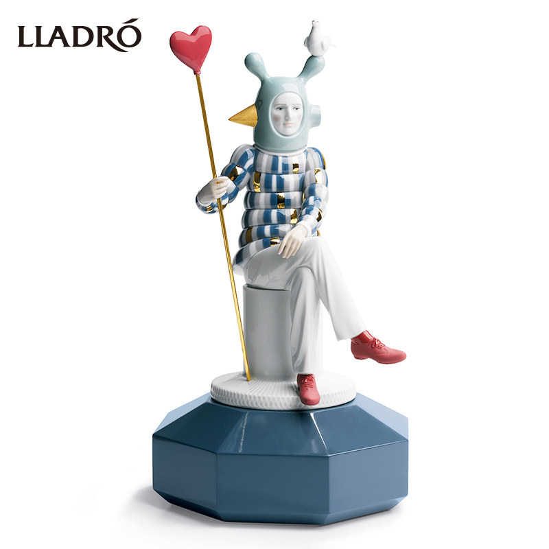 LLADRO雅致爱之魔法师III人形坐姿瓷偶礼物家居摆件饰品