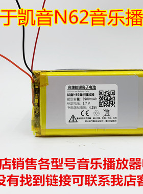 适用 凯音 n62 播放器 5900mAh 内置电池 3线