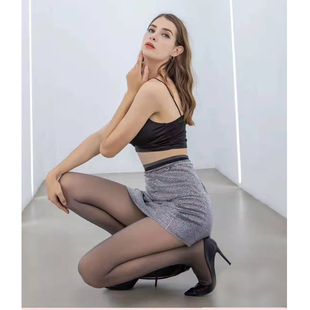 红辣椒丝袜猫咪灰透肤色打底袜假透肉踩脚薄款