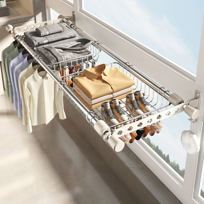 阳台暗隐藏嵌入式电动晾衣架可高