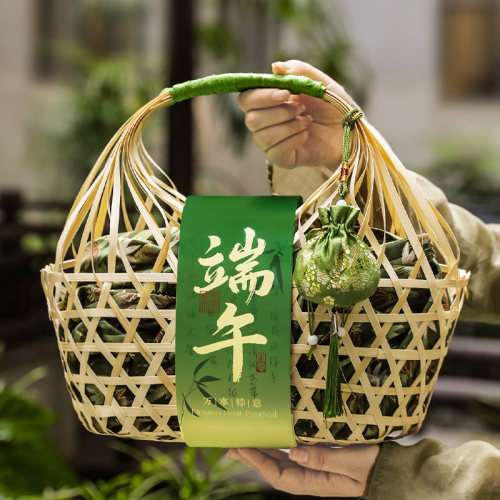久厘竹编手提篮包装盒