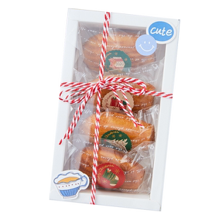 新年礼盒包装盒烘焙雪花酥饼干盒牛轧糖太妃糖果盒玛德琳透明空盒