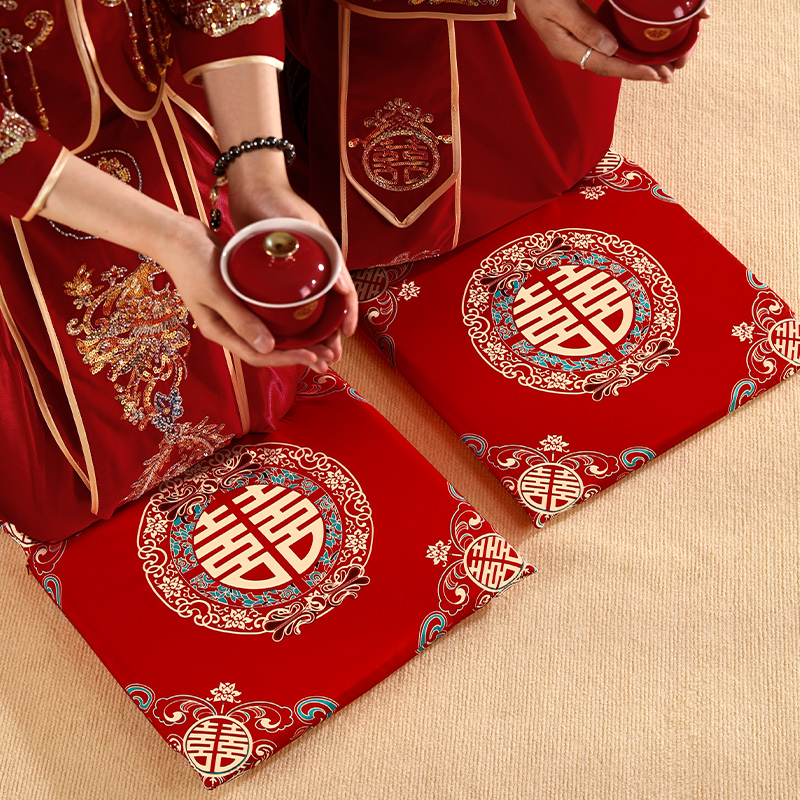 跪垫婚礼新娘敬茶改口