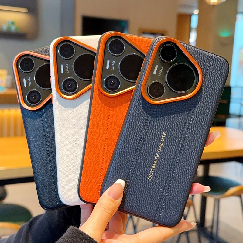 适用华为Pura80/70手机壳奢华新款Pura80pro金甲纯色Pura80Ultra保护套网红潮牌Pura70Ultra致敬非凡