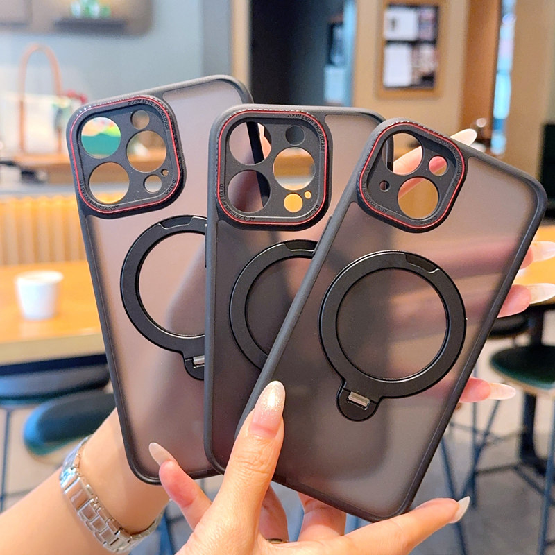 适用iPhone14/13手机壳磁吸旋转支架苹果13promax徕卡系列红圈镜头14promax保护套高级感13pro商务男女