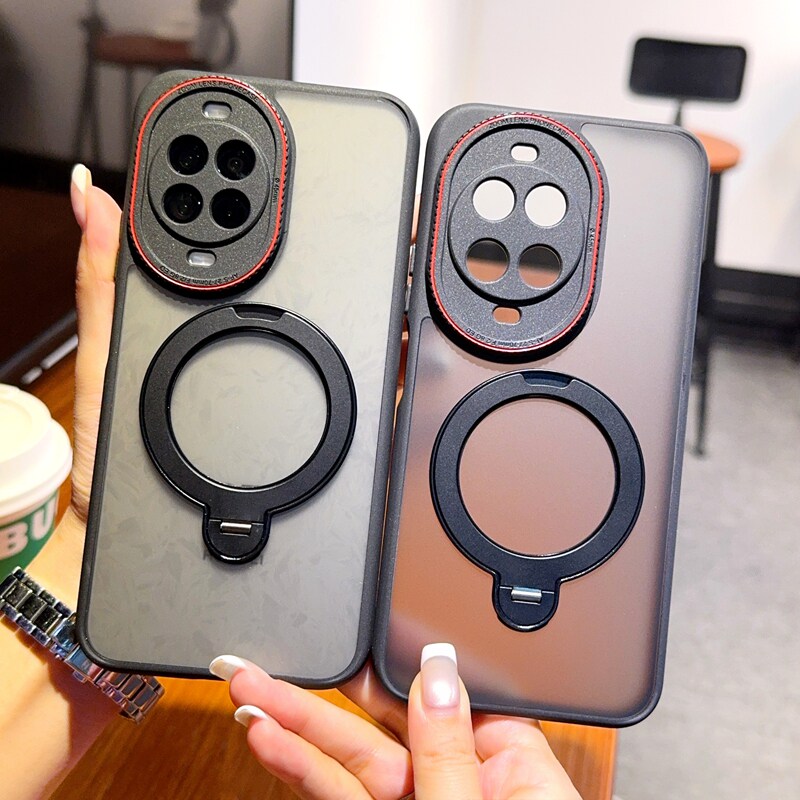 适用华为nova14手机壳全包防摔徕卡系列红圈镜头华为Nova14pro简约时尚华为nova14ultra保护套便捷磁性支架