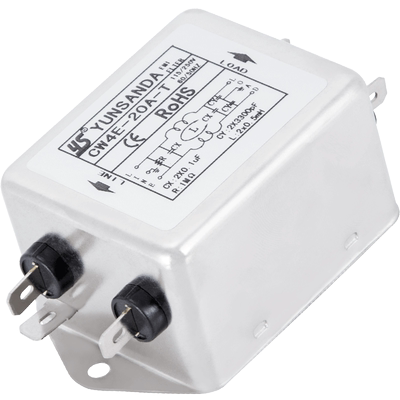 YUNSANDA低通电源滤波器220v单相交流emi滤波器CW4E-10A-S20A 30A