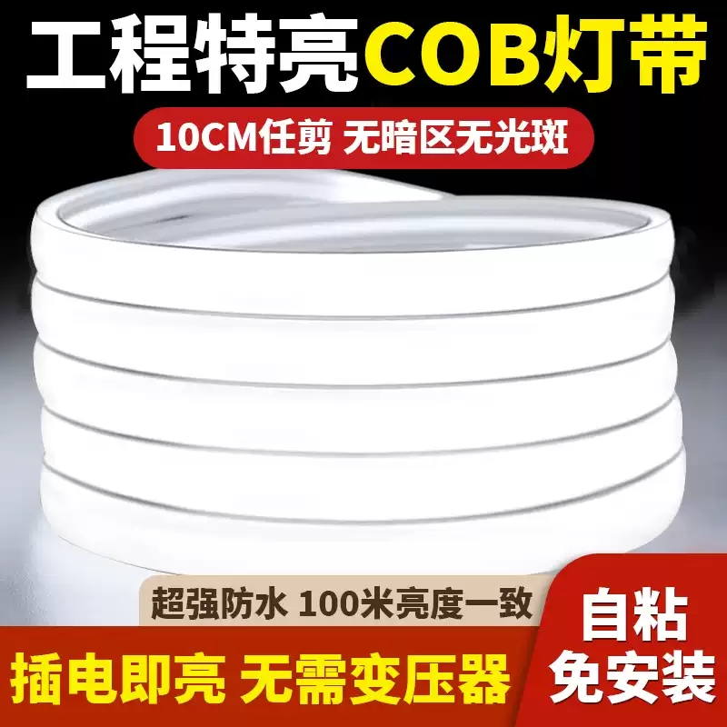 雷迪航防水COB灯带超亮灯条