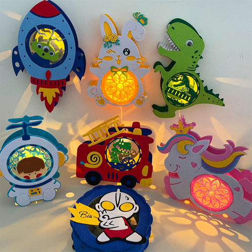 简单手工灯笼中秋节diy兔子花灯