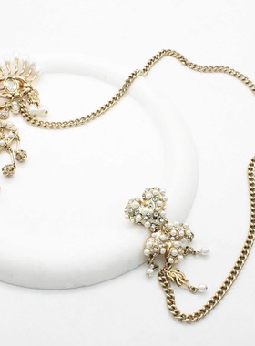 时尚潮流链条项链LBR-629G-D珍珠