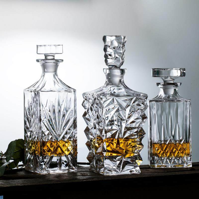 威士忌家用酒壶水晶玻璃洋酒樽创意酒瓶红酒分酒器奢华装饰摆饰品