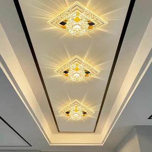 水晶过道灯走廊灯现代简约入户玄关阳台楼梯天花灯网红爆款家用