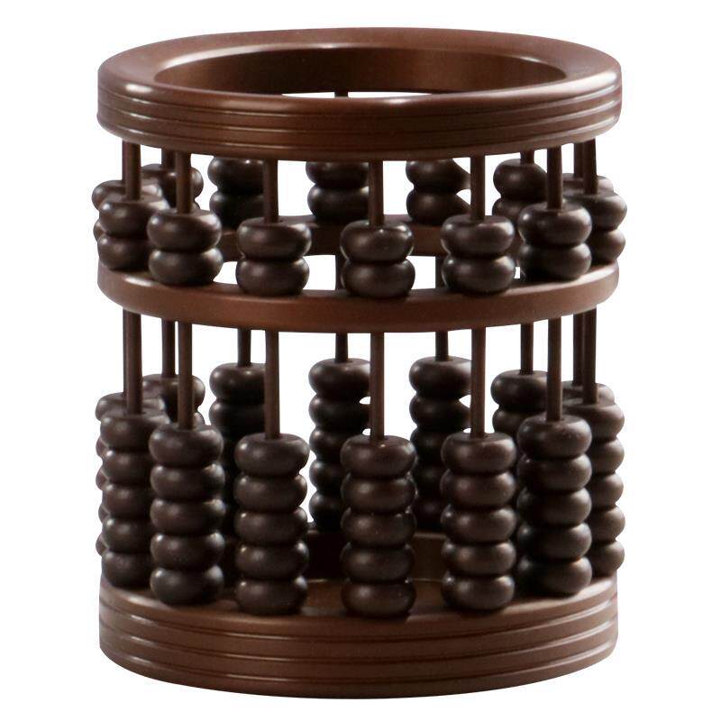 大仕缘紫铜工艺品文房摆件创意书房算盘笔筒送老师筒商务办公礼品