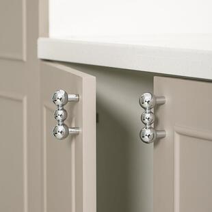 不止黄铜法式中古轻奢银色柜门把手衣柜门鞋柜抽屉黄铜小拉手