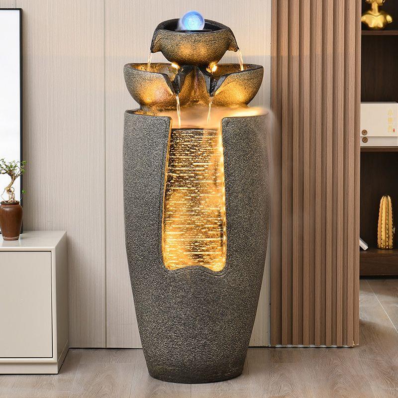 风水球流水喷泉景观摆件客厅办公室开业乔迁送礼家居装饰品加湿器