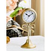 你可居法式 桌钟摆件桌面客厅时钟金色轻奢复古座钟钟表新款