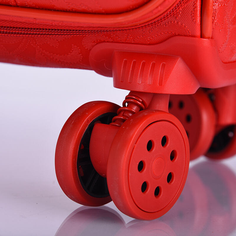 高档结婚箱子新娘陪嫁箱 喜庆红色皮箱 婚庆拉杆箱旅行箱嫁妆箱子